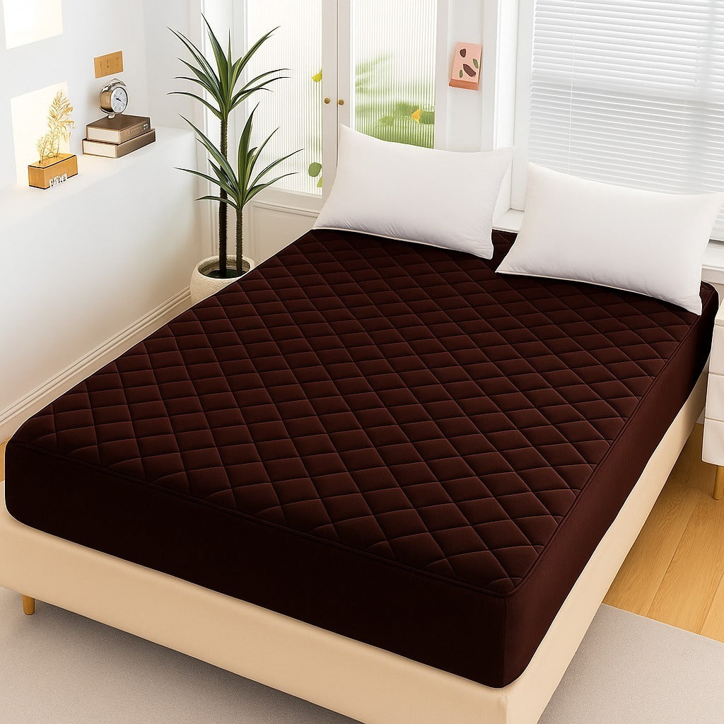 King Size Duvet Quilted Cotton Waterproof Mattress Protector Cover